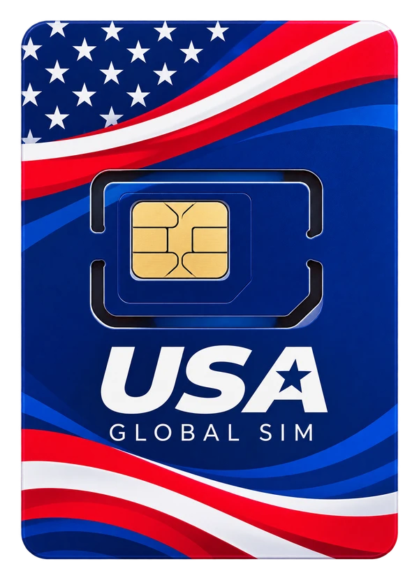 美国主题 SIM 卡面示意